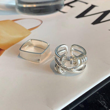 Creative Design Trendy Elegant Geometric Minimalist Engagement Ring - The Jewellery Supermarket